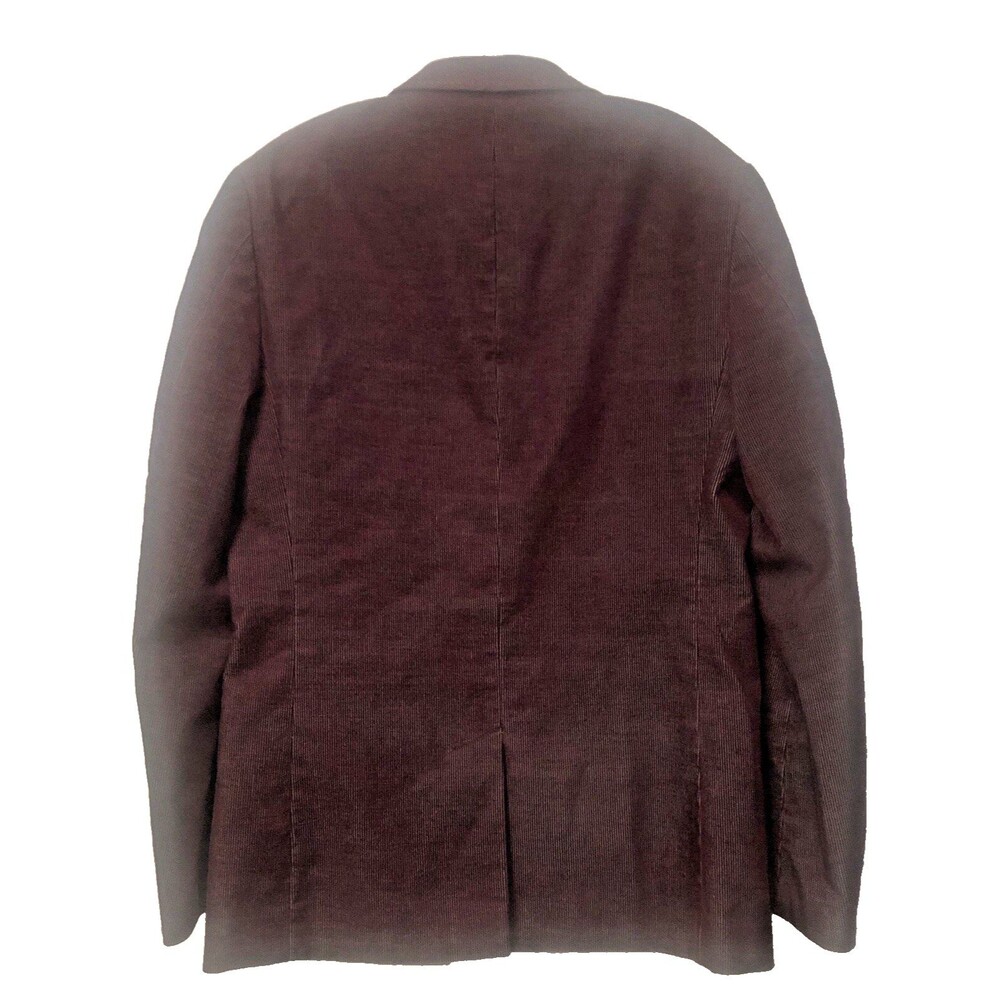 INC Mens Pin Cord Blazer S Chocolate Brown Sport Coat Single-Vent Classic - Picture 2 of 4